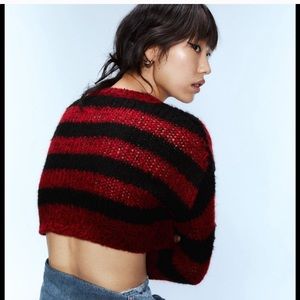 Zara Striped and Cropped sweater